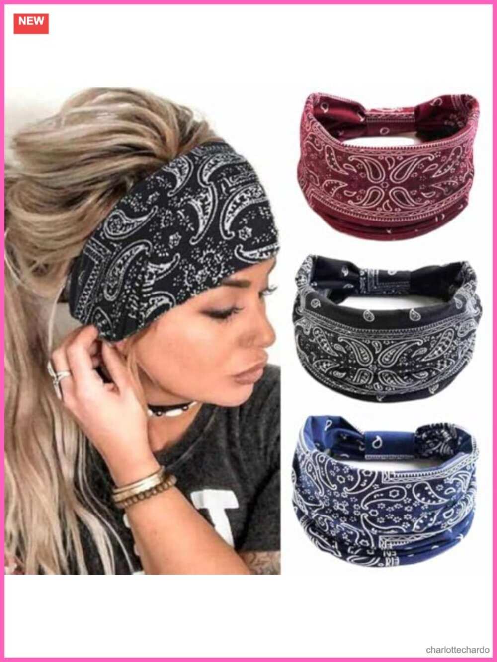 Wide Knotted Headbands Boho African Head Wraps Spandex Hair Accessories